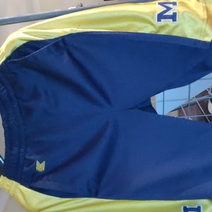 Michigan basketball Shorts. 1 M on bottom sides of both legs Size 8/10
